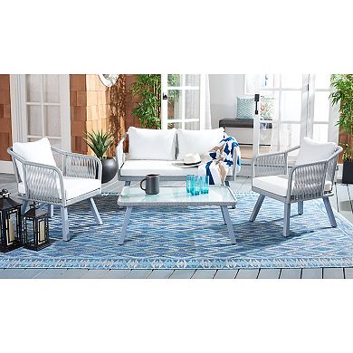 Safavieh Torsla Rope Loveseat, Chair & Coffee Table 4-piece Set