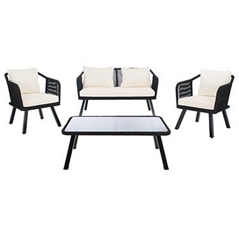 Safavieh Torsla Rope Loveseat, Chair & Coffee Table 4 pc Set