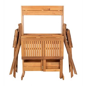 Safavieh Barley Flower Shelf Bistro Table & Chair 3 pc Set