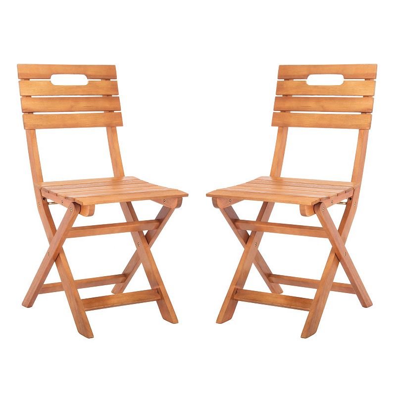 Safavieh Blison Folding Chair 2-piece Set, Brown