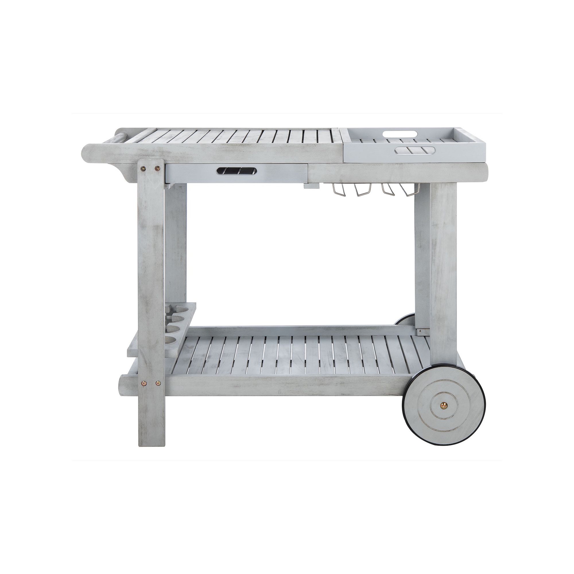 Safavieh Orland Tea Trolley Bar Cart, Gray