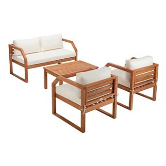 Safavieh Dren Loveseat, Chair & Coffee Table 4 pc Set