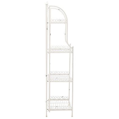 Safavieh Amaris Wrought Iron 4-Shelf Outdoor Storage Shelving Unit