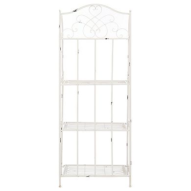 Safavieh Amaris Wrought Iron 4-Shelf Outdoor Storage Shelving Unit