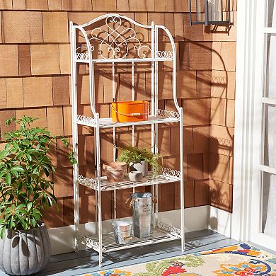 Safavieh Amaris Wrought Iron 4-Shelf Outdoor Storage Shelving Unit