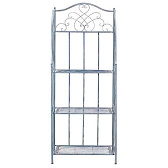 Safavieh Amaris Wrought Iron 4-Shelf Outdoor Storage Shelving Unit