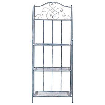 Safavieh Amaris Wrought Iron 4-Shelf Outdoor Storage Shelving Unit