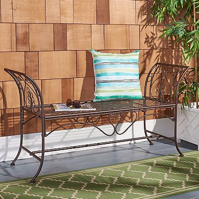 Safavieh Adina Wrought Iron Outdoor Garden Bench