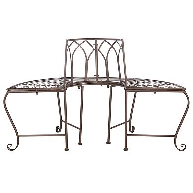 Safavieh Abia Wrought Iron Outdoor Tree Bench