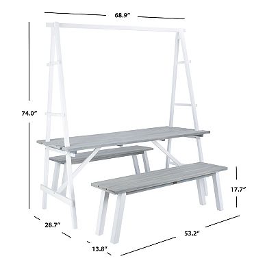 Safavieh Willamy Dining Table & Bench 3-piece Set