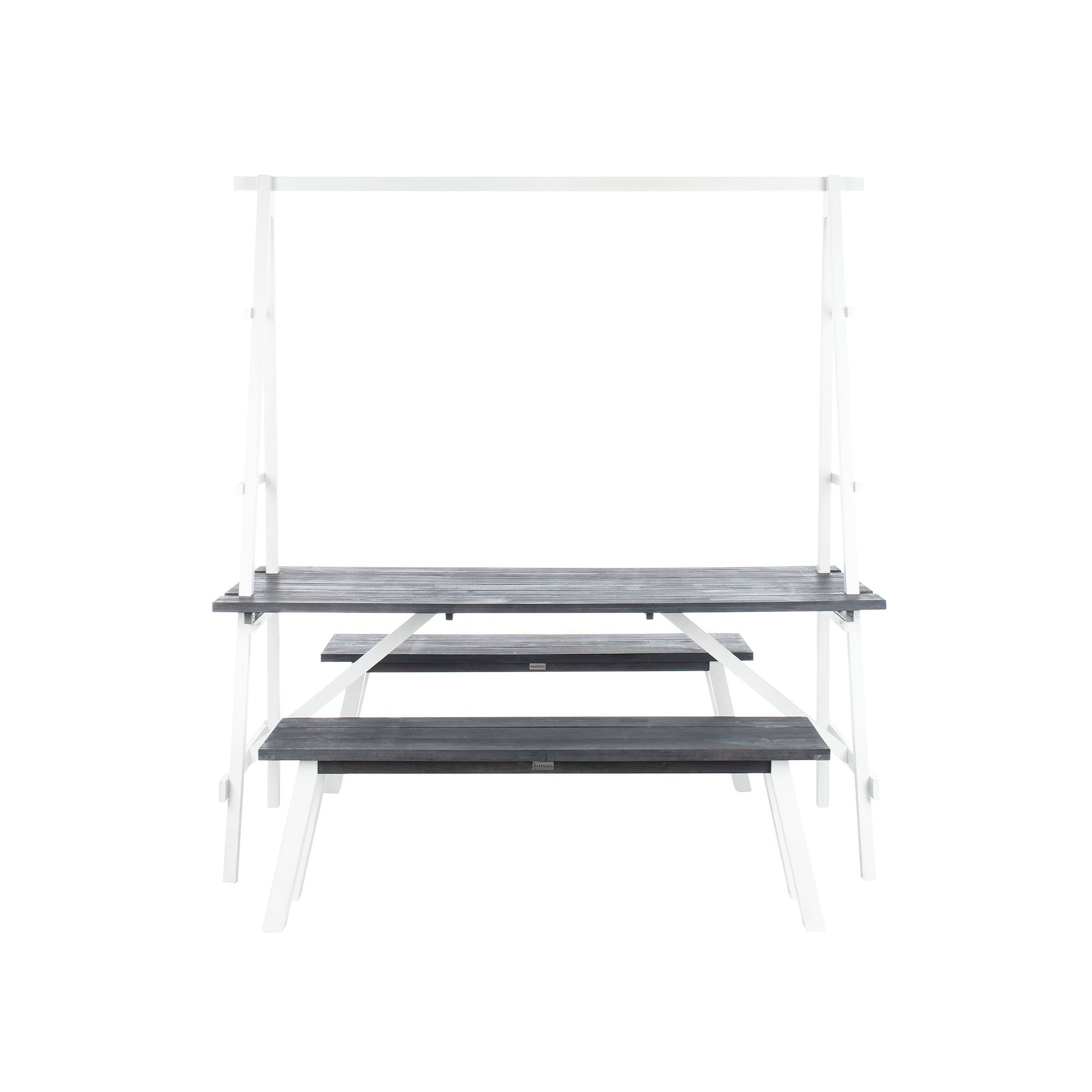 Safavieh Willamy Dining Table & Bench 3-piece Set, Gray White