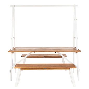 Safavieh Willamy Dining Table & Bench 3 pc Set