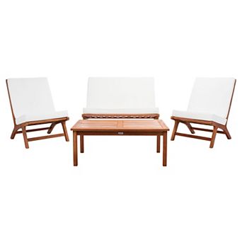 Safavieh Chaston Outdoor Loveseat, Chair & Coffee Table 4 pc Set