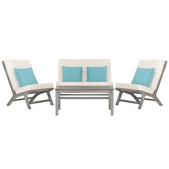 Safavieh Chaston Outdoor Loveseat, Chair & Coffee Table 4 pc Set