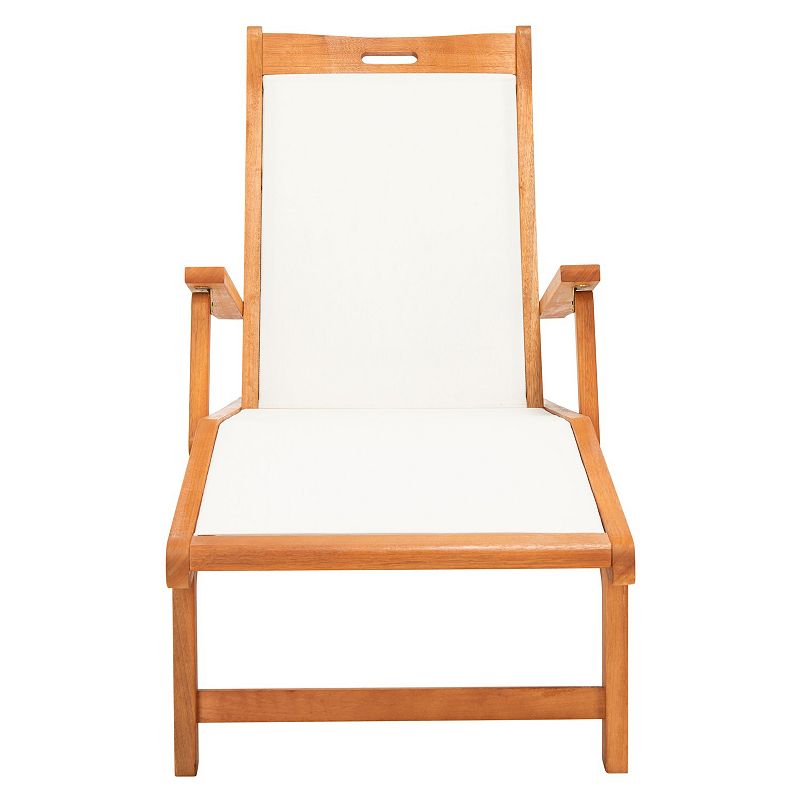Safavieh Kamson Sun Chaise Lounge Chair, Beig/Green