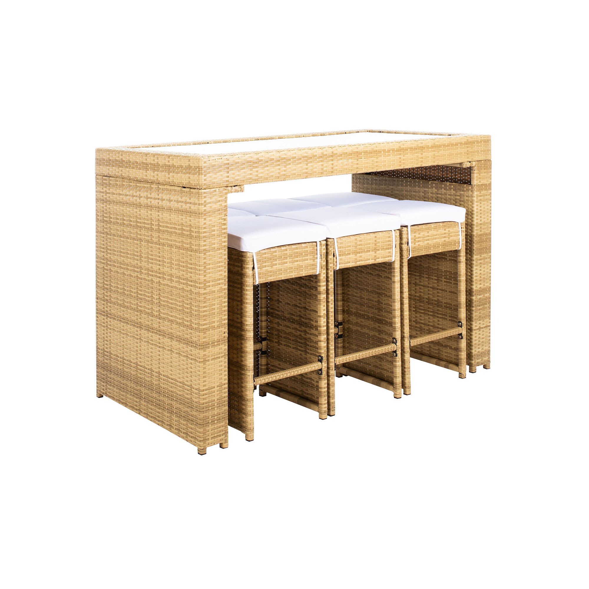 Safavieh Horus Dining Table & Stool 7-piece Set, Natural White