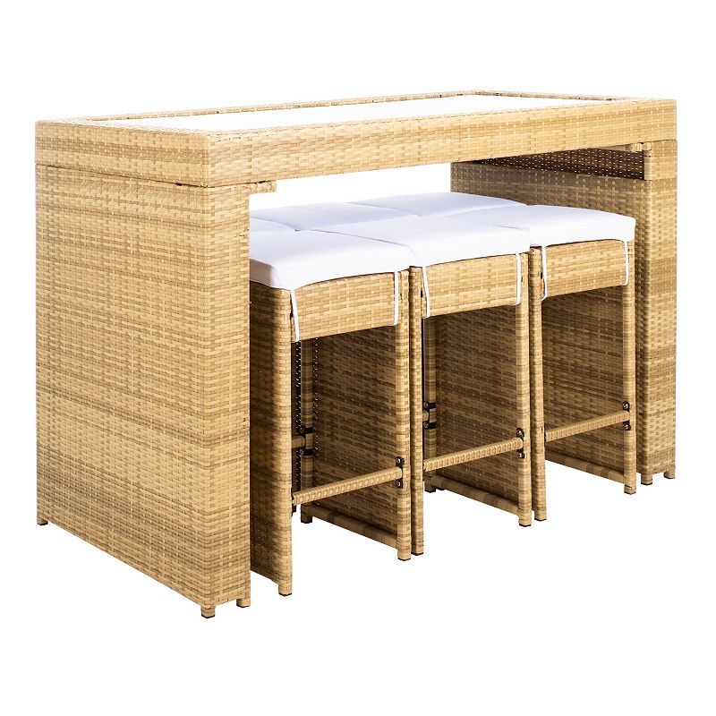 Safavieh Horus Dining Table & Stool 7-piece Set, Natural White