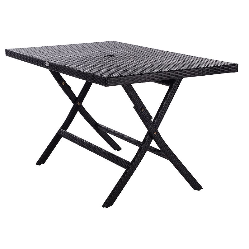 Safavieh Akita Outdoor Patio Folding Table - Black