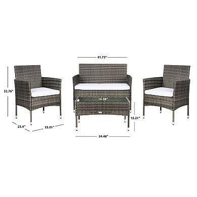 Safavieh Abdul Loveseat, Chair & Coffee Table 4-piece Set