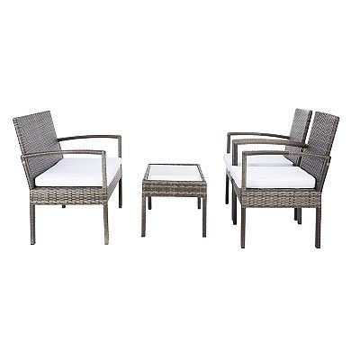 Safavieh Bassey Loveseat, Chair & Coffee Table 4-piece Set