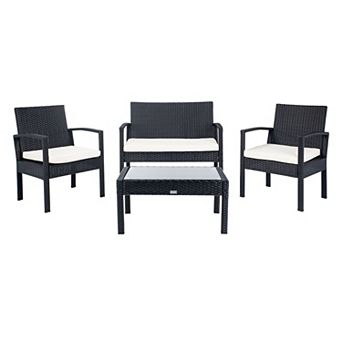 Safavieh Bassey Loveseat, Chair & Coffee Table 4 pc Set