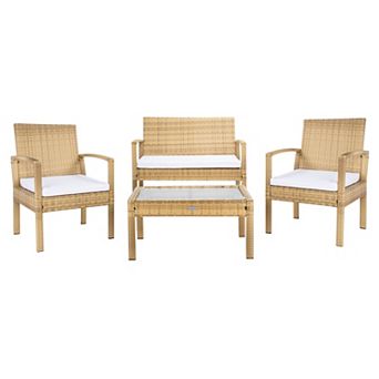 Safavieh Bassey Loveseat, Chair & Coffee Table 4 pc Set