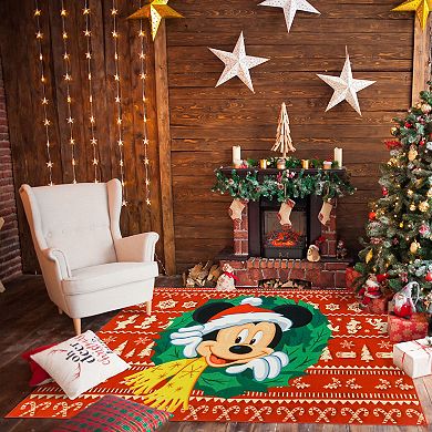 Disney's Mickey Holiday Wreath Area Rug - 4'6'' x 6'6''