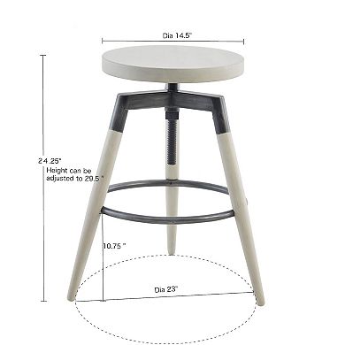 INK+IVY Frazier Counter Stool and Barstool with Adjustable Height