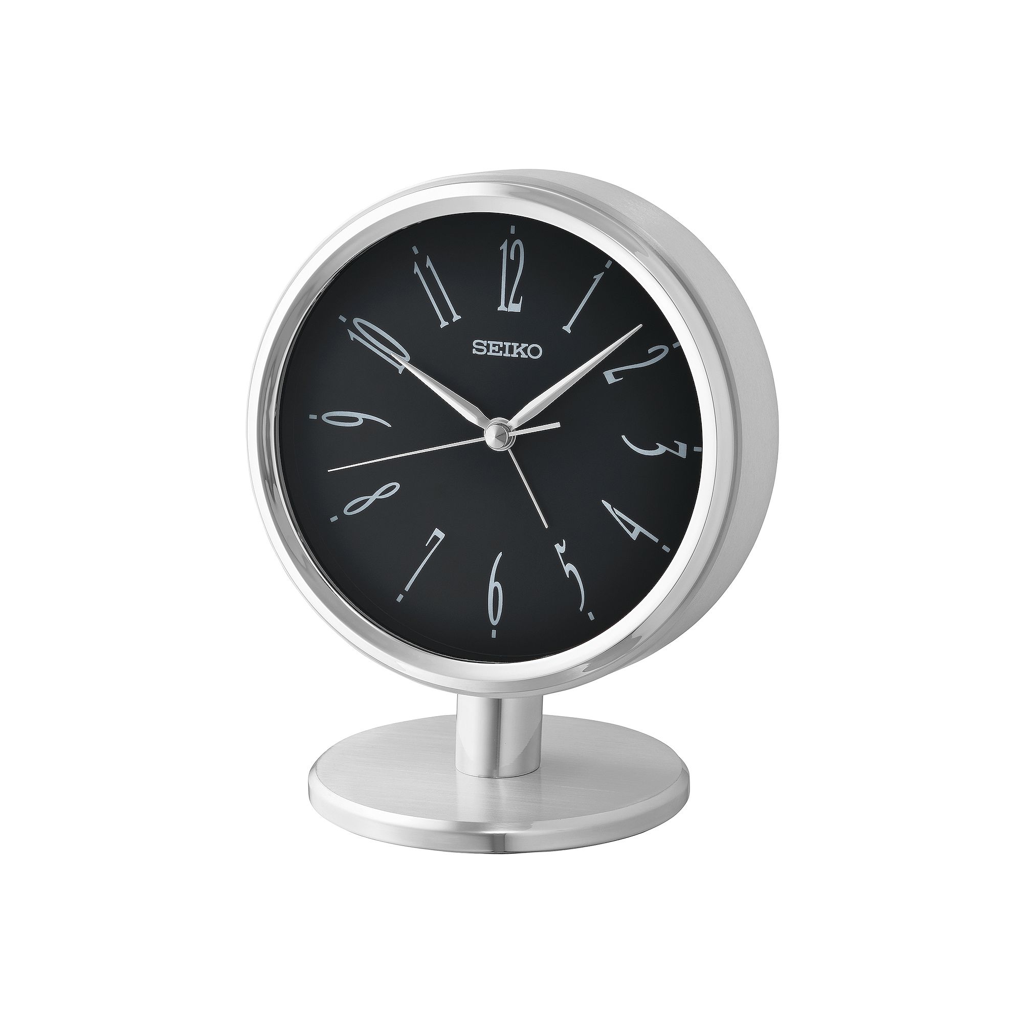 Seiko Ono Silver Finish Clock Table Decor, Gold