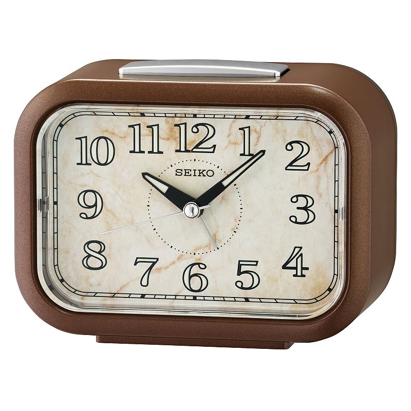 Seiko Kinzo Alarm Clock Table Decor, Brown