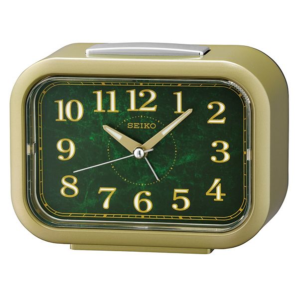 Seiko Kinzo Gold Finish Alarm Clock Table Decor