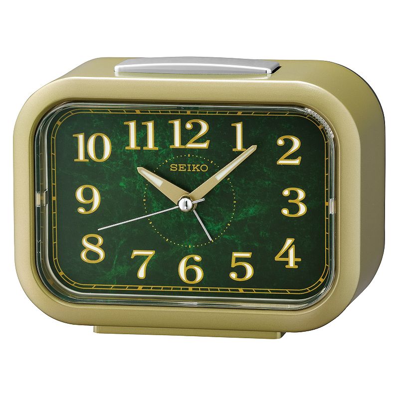 71659436 Seiko Kinzo Gold Finish Alarm Clock Table Decor sku 71659436