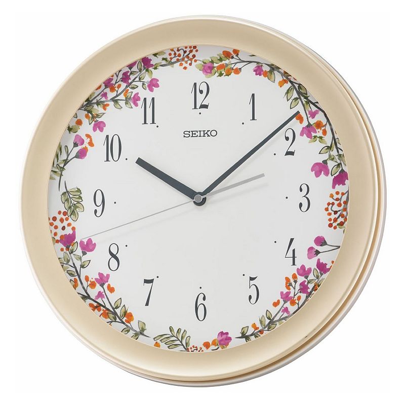 UPC 020963855943 product image for Seiko Niko Floral Wall Clock, Multicolor | upcitemdb.com