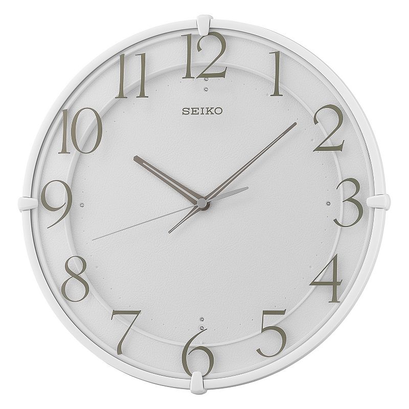 UPC 020963855905 product image for Seiko Kai White Wall Clock, 12