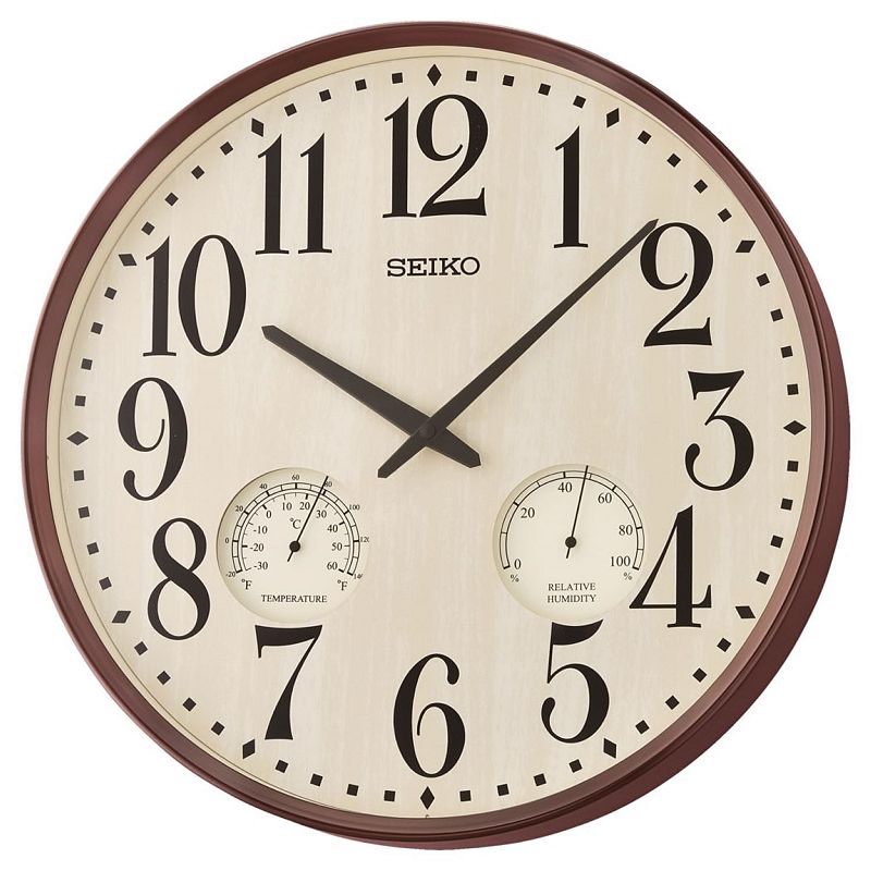 UPC 020963855981 product image for Seiko Iria Wall Clock, Ivory | upcitemdb.com