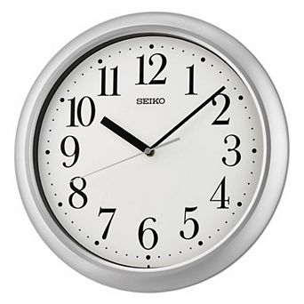Seiko Yori Silver Finish Wall Clock
