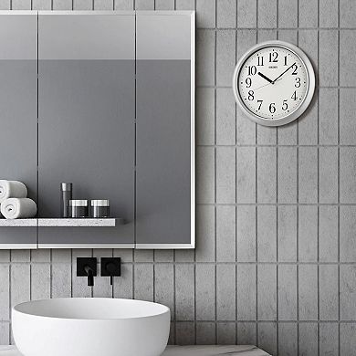 Seiko Yori Silver Finish Wall Clock