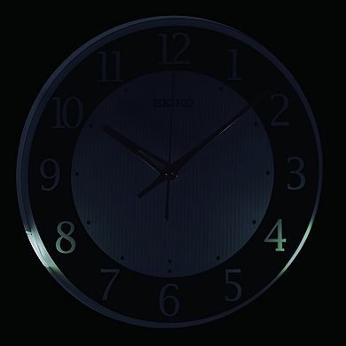 Seiko Luminous White Black Wall Clock