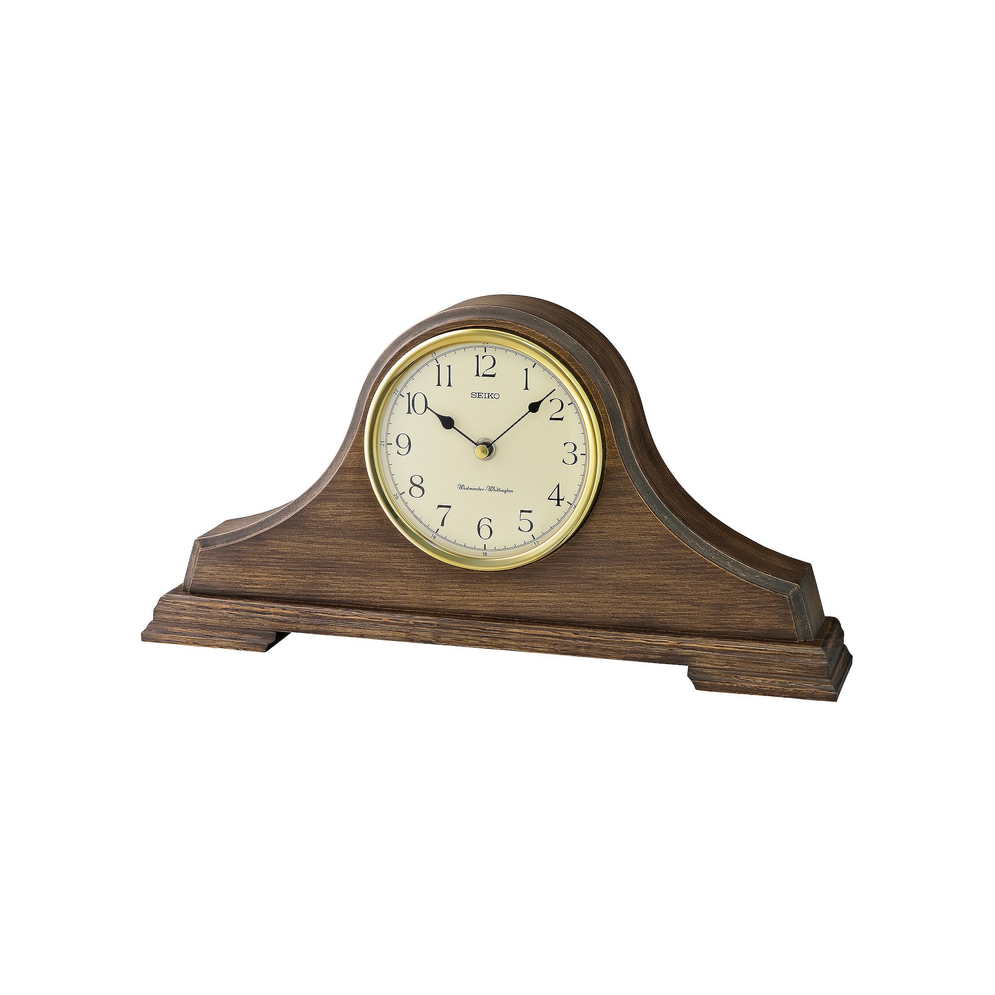 Seiko Ria Mantel Clock Table Decor, Brown
