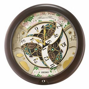 即決セール！新品！SEIKO オーバル型掛時計 音楽機能付き Seiko Melodies In Motion Wall Clock - QXM371BRH
