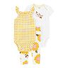 Baby Girl Carter's 3-Piece Bodysuits & Sunflower Leggings Set