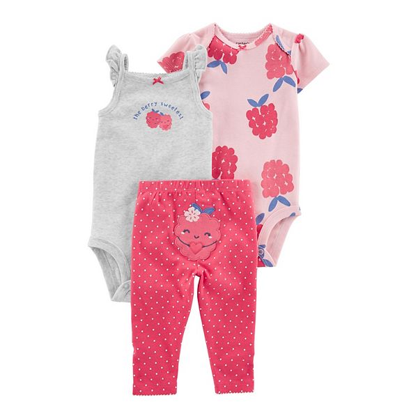 Baby Girl Carter's 3-Piece Bodysuit & Pants Set