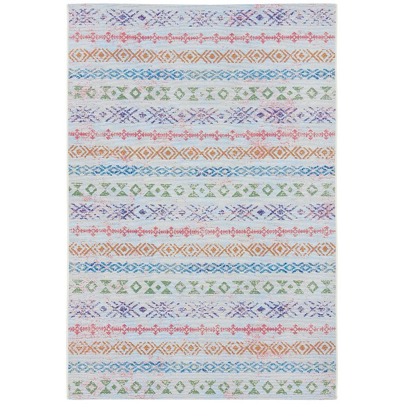 Safavieh Summer Ada Indoor Outdoor Rug, White, 8X10.5 Ft
