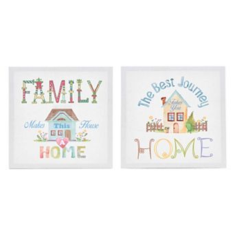Prinz Family Sentiment Canvas Wall Art 2 pc Set