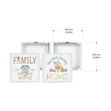 Prinz Family Sentiment Canvas Wall Art 2-piece Set