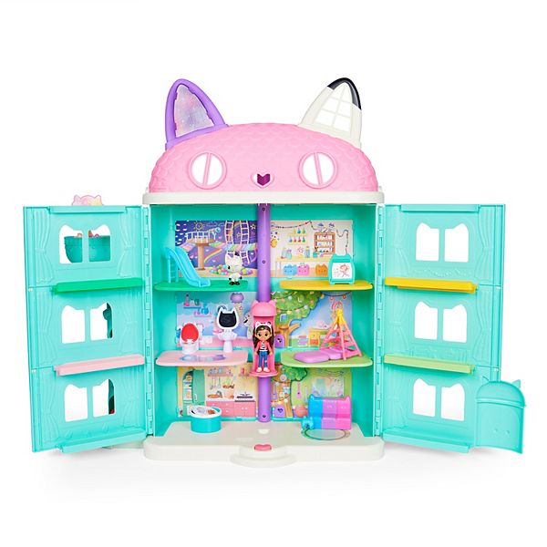 GABBY'S DOLLHOUSE Complete Set 6 Rooms KITCHEN BATH BED MUSIC PLAY CRAFT  NEW