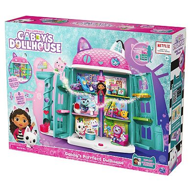 Spin Master DreamWorks Gabby's Dollhouse Purrfect Dollhouse with 2 Toy Figures and Accessories
