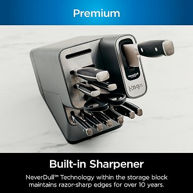 Ninja Foodi NeverDull Premium 17-pc. Knife Set with Built-in Sharpener