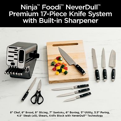 Ninja Foodi NeverDull Premium 17-pc. Knife Set with Built-in Sharpener