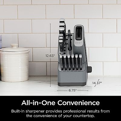 Ninja Foodi NeverDull Premium 14-pc. Knife Block Set with Built-in